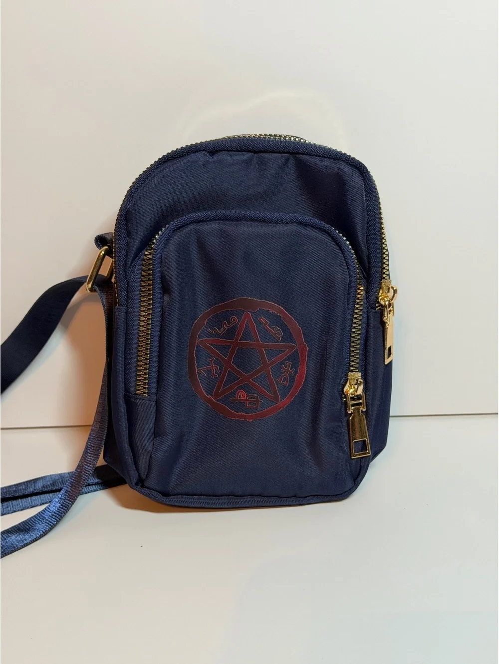 Supernatural small crossbody bag. Navy blue. New